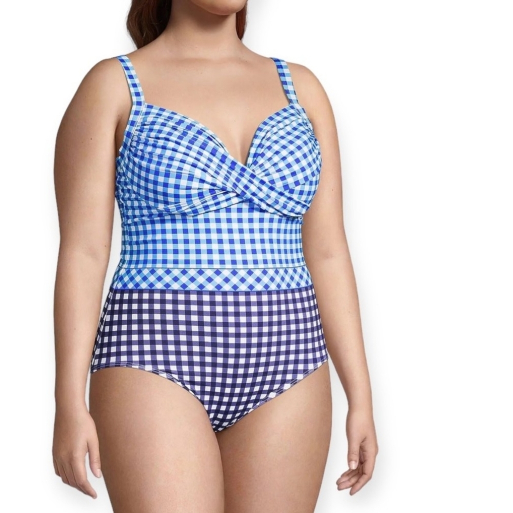 Draper James/Lands End Tummy Control 1Pc Swimsuit- Sz 10D-NWOTS